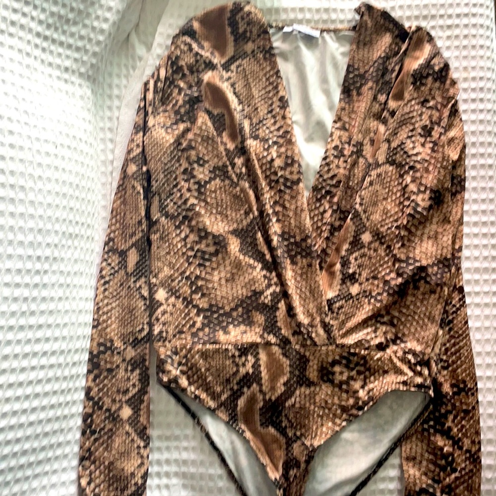 Snake imprint body suit